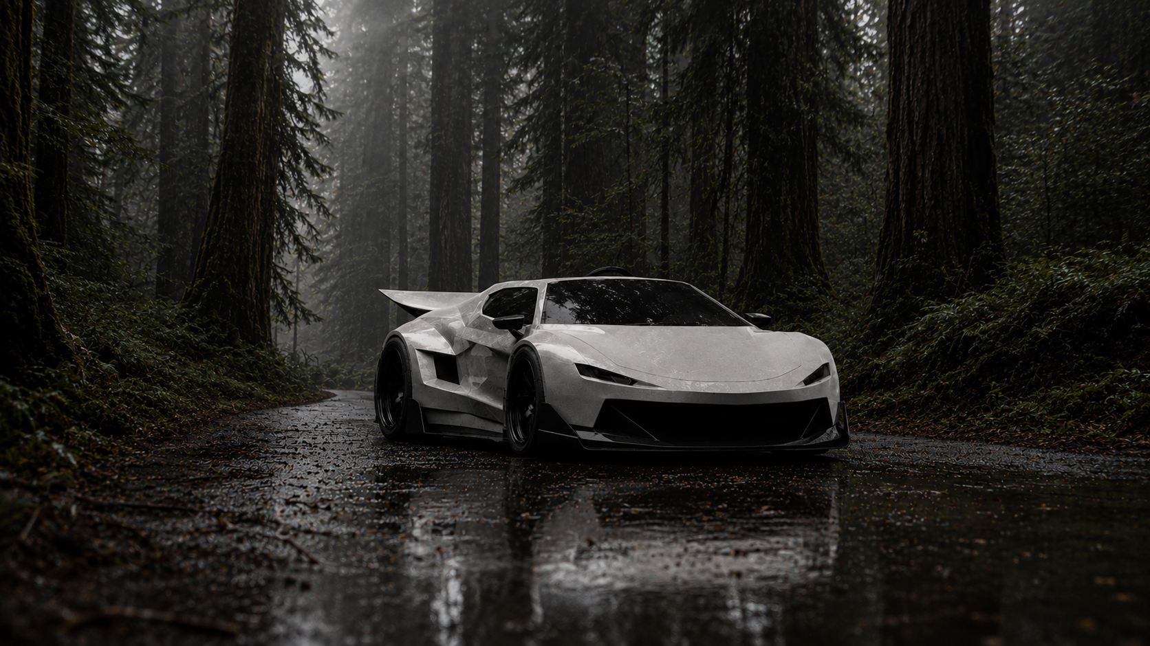 GENOS R1 on a forest road